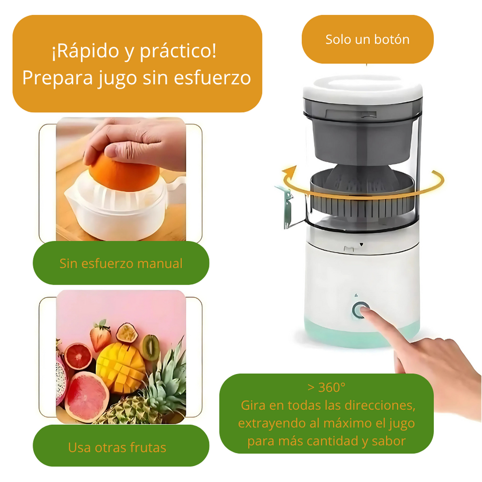 JuicePress Go – Exprimidor Portátil Recargable