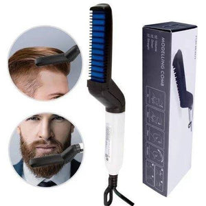 StyleMan™ – Cepillo Alisador Masculino 3 en 1