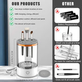 USB Plug Portable Electric Makeup Brush Cleaner with Rubber Makeup Machine Electric USB Quick Cleaner Cleaning Brush Collar Brus